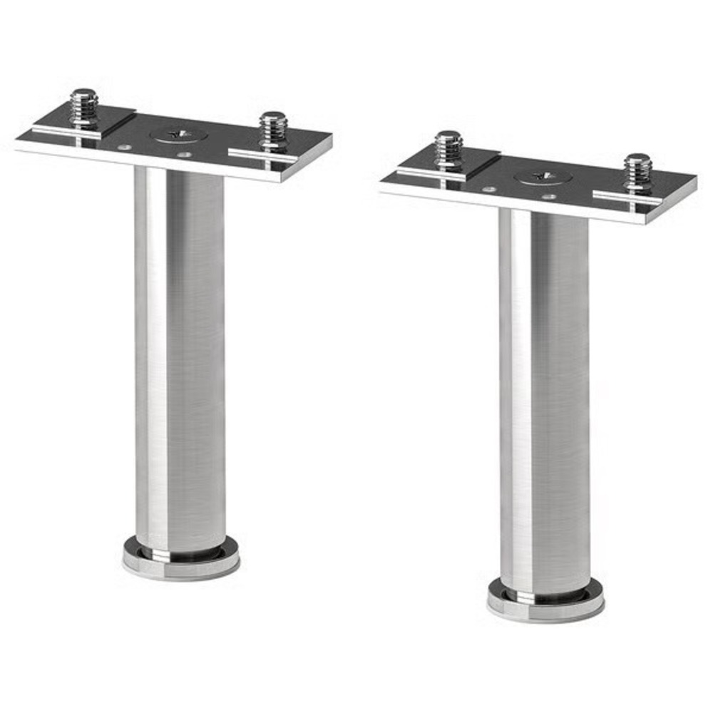 New IKEA ALMAAN Leg Stainless Steel 2 pack  4 ¾-7 ⅞ " 205.349.16 New